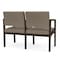 Lesro 2 Seat Tandem Seating W/ No Center Arm, 44 in W 26 in L 31.5 in H, Lenox Series LW2101 - alternate 3